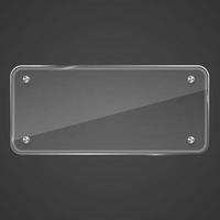 Glass transparent on gray background vector