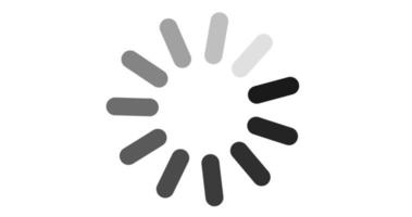 Laden des Kreissymbols auf weißem Hintergrund 4k video