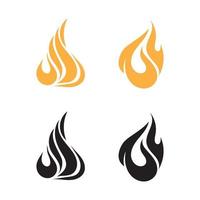 Fire flame nature logo and symbols icons template vector