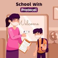 regreso a clases con protocolo vector