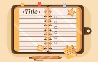 Notebook Template Background vector