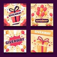 Giveaway Card Collections vector