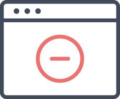 icono de eliminación del navegador vector