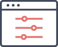 icono de configuración de la aplicación vector