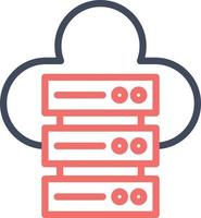 icono de base de datos en la nube vector