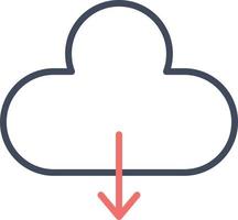 Cloud Download Icon vector