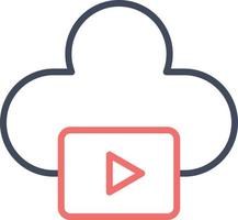 Cloud Video Icon vector