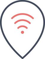 icono de ubicación wifi vector