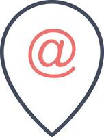 Email Location icon vector