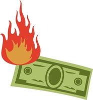 Abstract Banknote in Fire vector