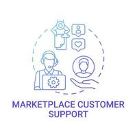 Marketplace customer support concept icon. Choice parameter abstract idea thin line illustration. Consumer experience optimization. Retention improvement. Vector isolated outline color drawing