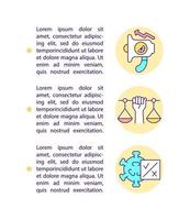 Ethical appeal concept line icons with text. PPT page vector template with copy space. Brochure, magazine, newsletter design element. Viral internet content linear illustrations on white