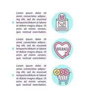 Consideration leads to purchase concept line icons with text. PPT page vector template with copy space. Brochure, magazine, newsletter design element. Advertisement linear illustrations on white