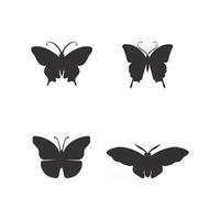 vector, mariposa, conceptual, simple, icono, logotipo, vector, animal, insecto vector