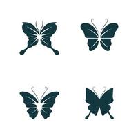 Vector Butterfly conceptual simple icon Logo Vector Animal Insect