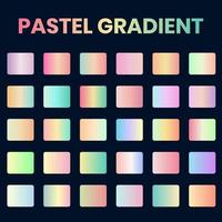 Pastel Gradient Swatches Set, Soft vibrant Gradients Collection vector