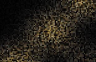 Gold Glitter Halftone Dotted Backdrop Vector Pattern