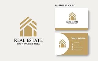 Roof House Real Estate Architecture Logo Template Isolated In White Background vector