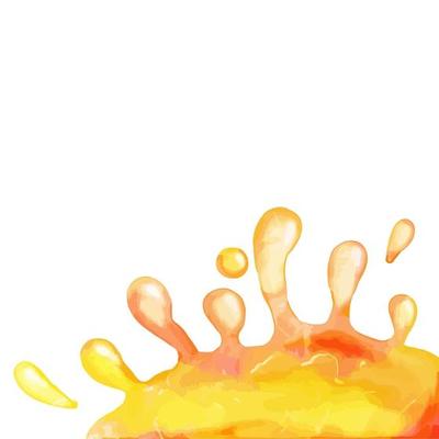 Yellow Splash Border Element