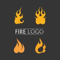 fuego logo e icono, elemento llameante caliente vector llama ilustración diseño energía, cálido, advertencia, signo de cocina, logo, icono, luz, potencia calor