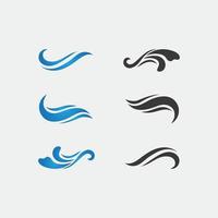 vector y diseño de icono de onda de agua océano playa logo negocio y naturaleza abstracta