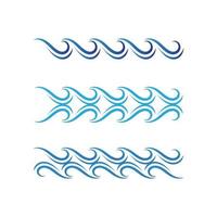 Water wave icon vector and design ocean beach logo business and nature abstract