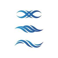 Water and wave icon vector logo for beach and ocean design business abstract