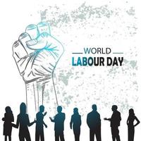 Hand drawn or sketch World Labour day vector