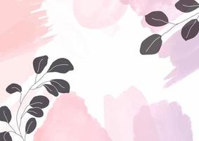 Abstract hand painted floral watercolour design vector