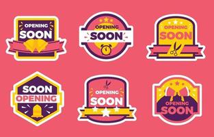 Opening Business Badges vector