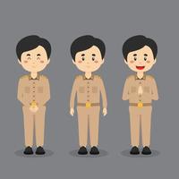 Government Employees Character with Various Expression vector