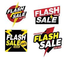 flash sale banner promotion tag design
