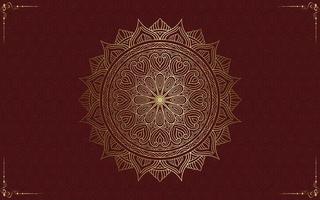 Luxury mandala background with golden arabesque Free Vector