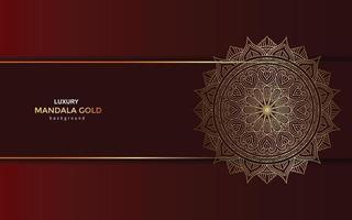 Luxury mandala background with golden arabesque Free Vector