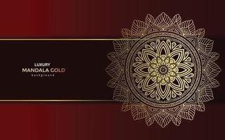 Luxury mandala background with golden arabesque vector