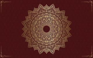 Luxury mandala background with golden arabesque vector