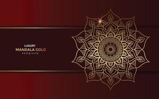 Luxury mandala background with golden arabesque vector