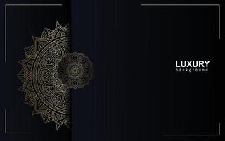 Luxury mandala background with golden arabesque vector