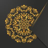 mandala de flores. elementos decorativos vintage. patrón oriental, ilustración vectorial. islam, árabe, indio, místico. oro abstracto de lujo vector