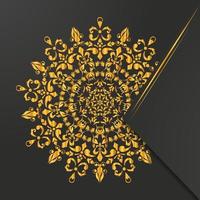 Flower Mandala. Vintage Decorative Elements. Oriental Pattern, Vector Illustration. Islam, Arabic, Indian, Mystic. Luxury Abstract Golden