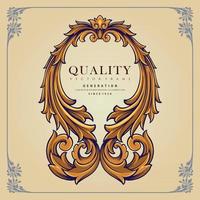 Frame Quality Ornaments Elegant Isolated vector