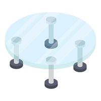 conceptos de mesa de vidrio vector