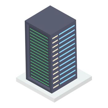 estante del servidor de datos vector