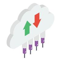 Cloud Data Transfer vector