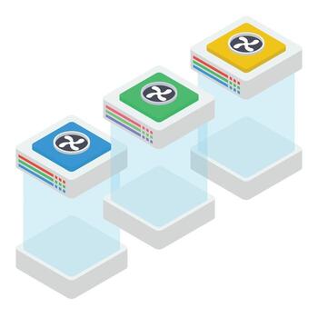 Data Center Rack vector