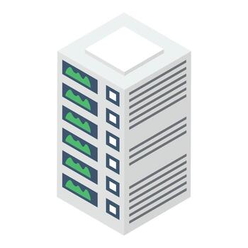 Data Center Rack vector