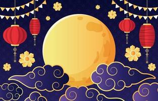 Mid Autumn Festival Background vector