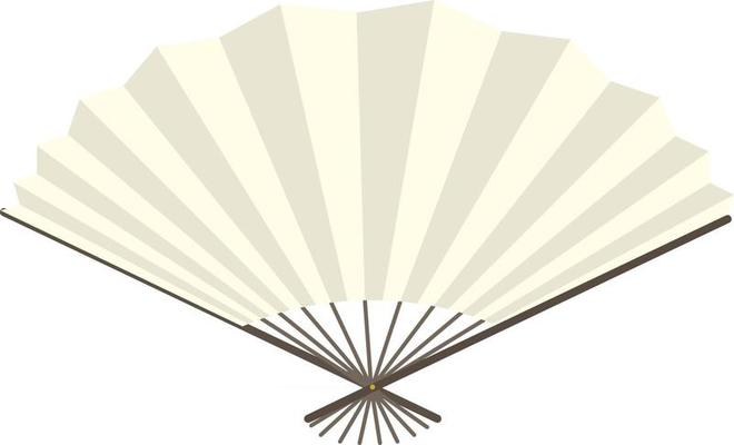 Japanese folding fan or hand fan isolated