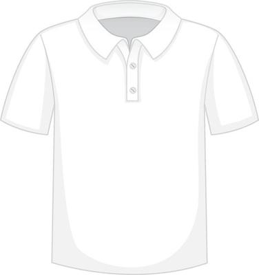 Front of basic polo shirt isolated