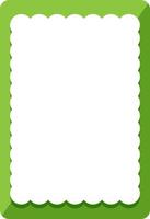 Empty green curl frame banner template vector